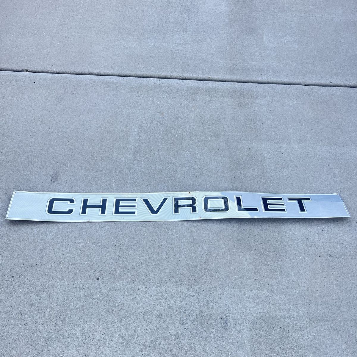 64” Long Vintage Chevrolet Tin Sign