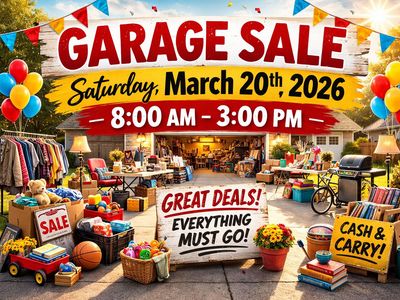 YARD SALE SATURDAY MARCH 21st!!