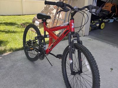 Dynacraft Gauntlet 24" Wheel Red Full Suspension Mountain Bike - Kids/Youth