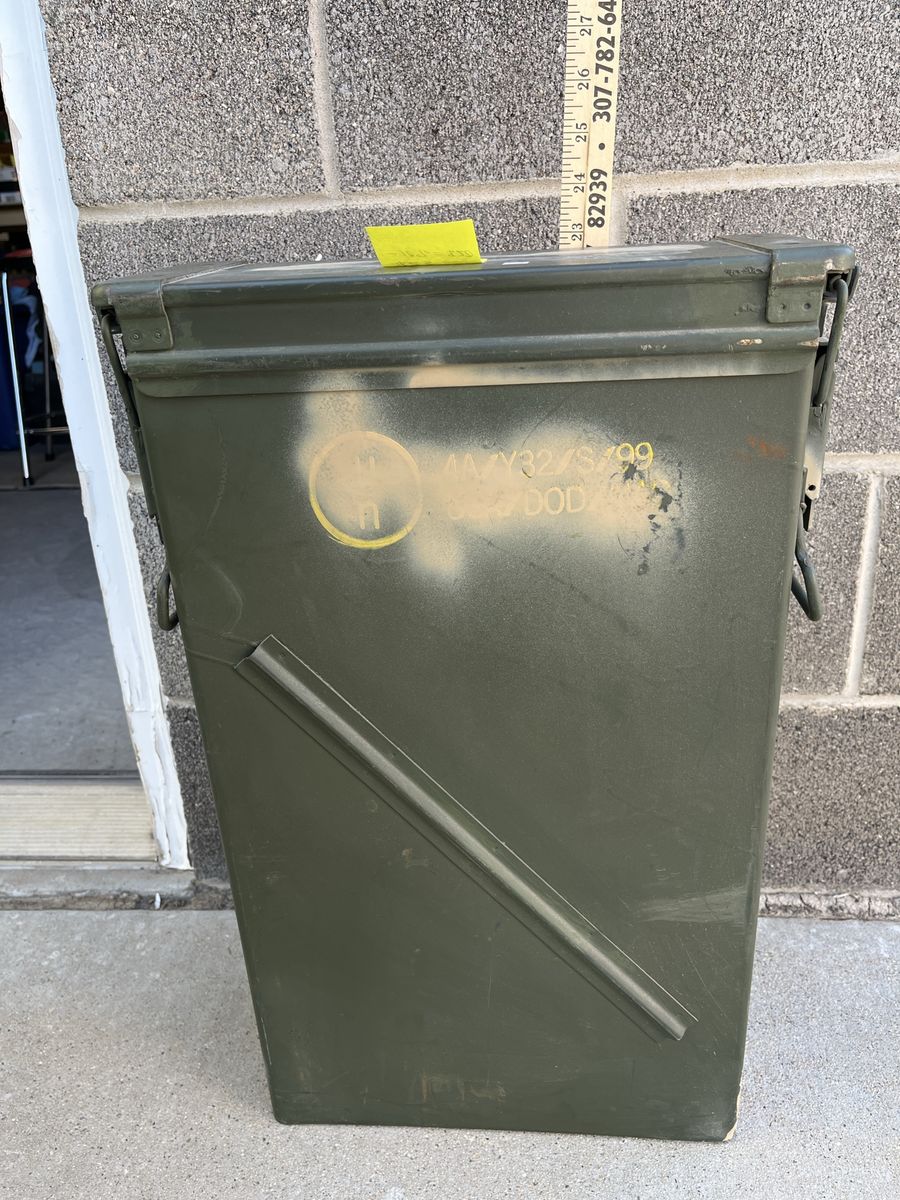 Large US Military Surplus Ammo Can Metal Storage Box 5" x 13" x 23"