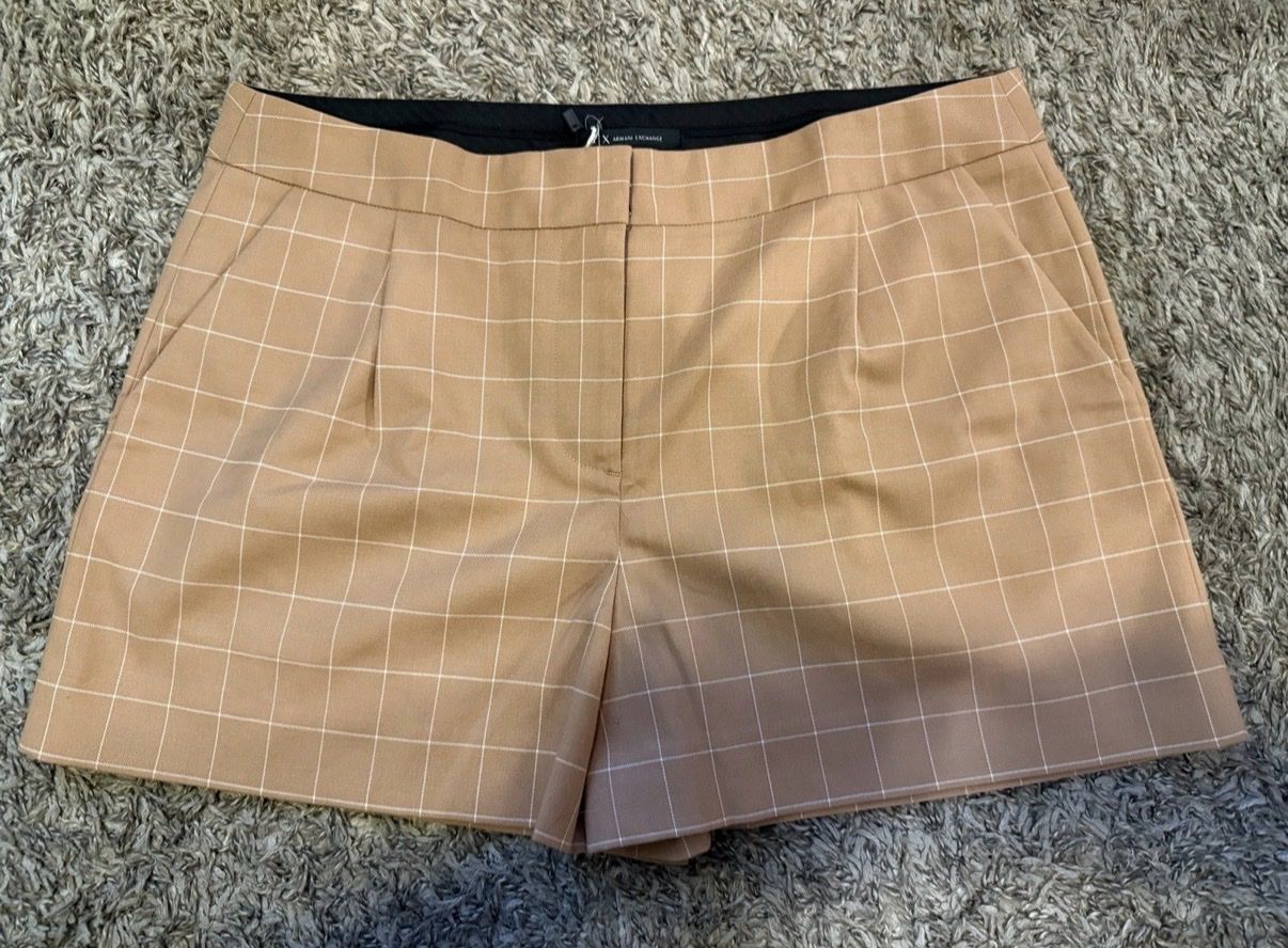 AX Armani Exchange size 6 high waisted camel ivory