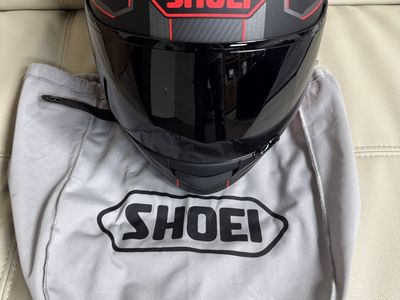 Shoei GT-Air Full-Face Motorcycle Helmet - Size Large Matte Black/Red, FMVSS No. 218 Certified