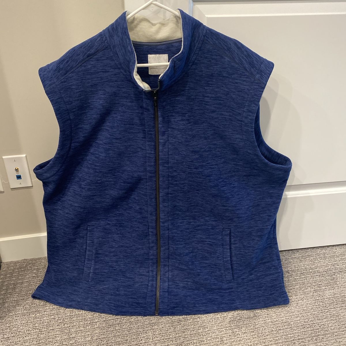 Tommy Bahama Blue Heathered Full Zip Vest Size 3XL