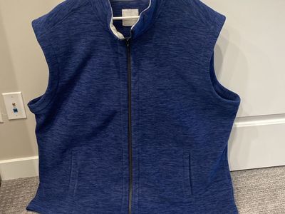 Tommy Bahama Blue Heathered Full Zip Vest Size 3XL