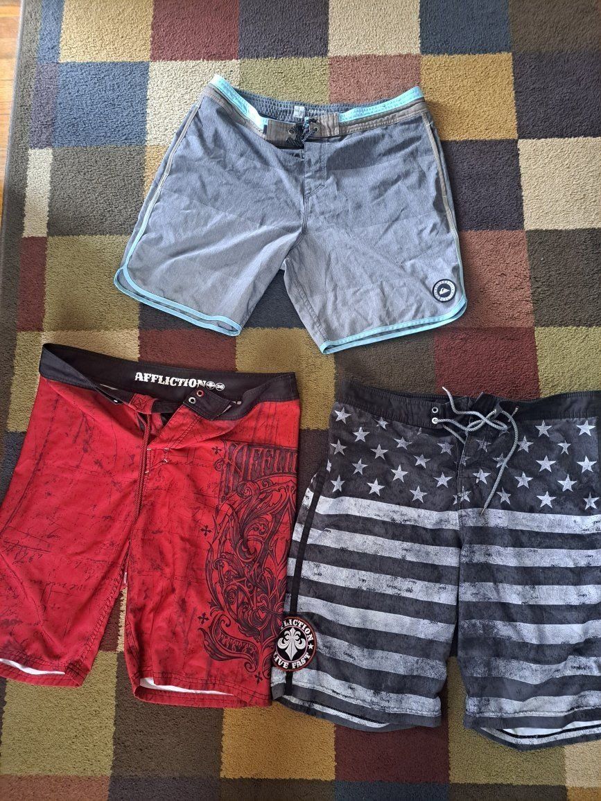 3 pair of mens swim trunks 