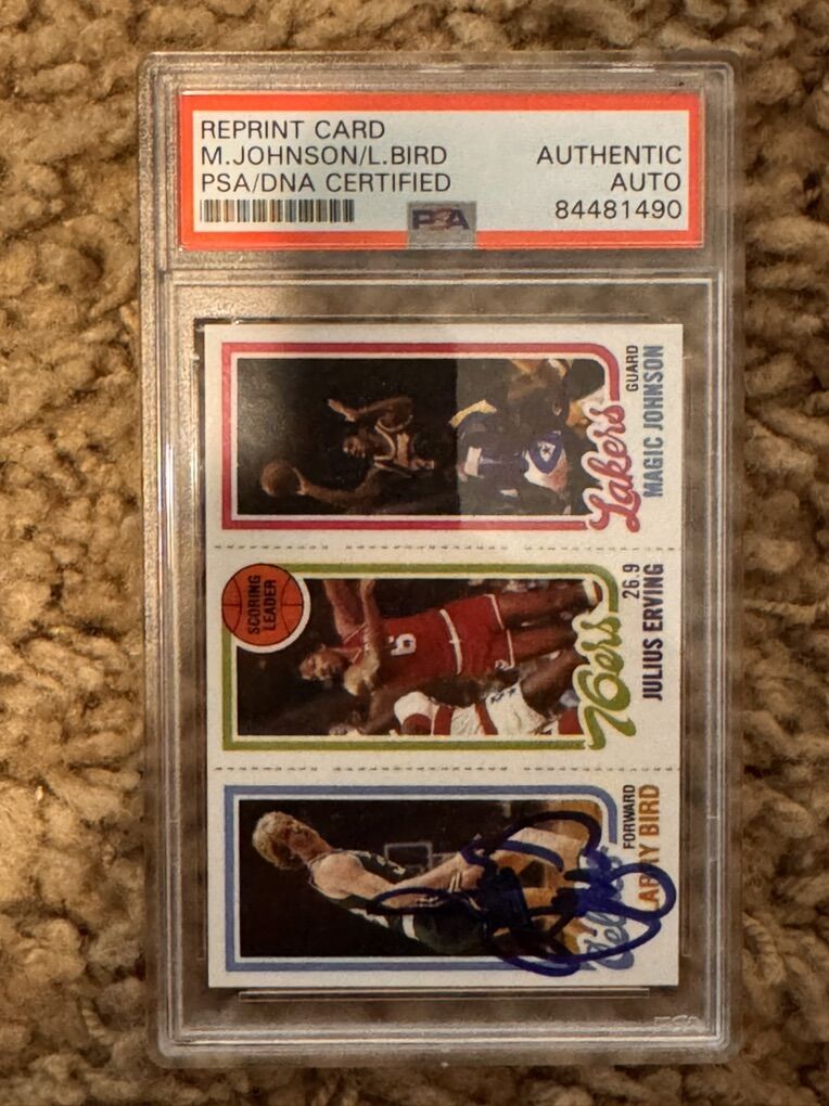 Topps 1980 Reprint Authentic Autos of Magic/Bird