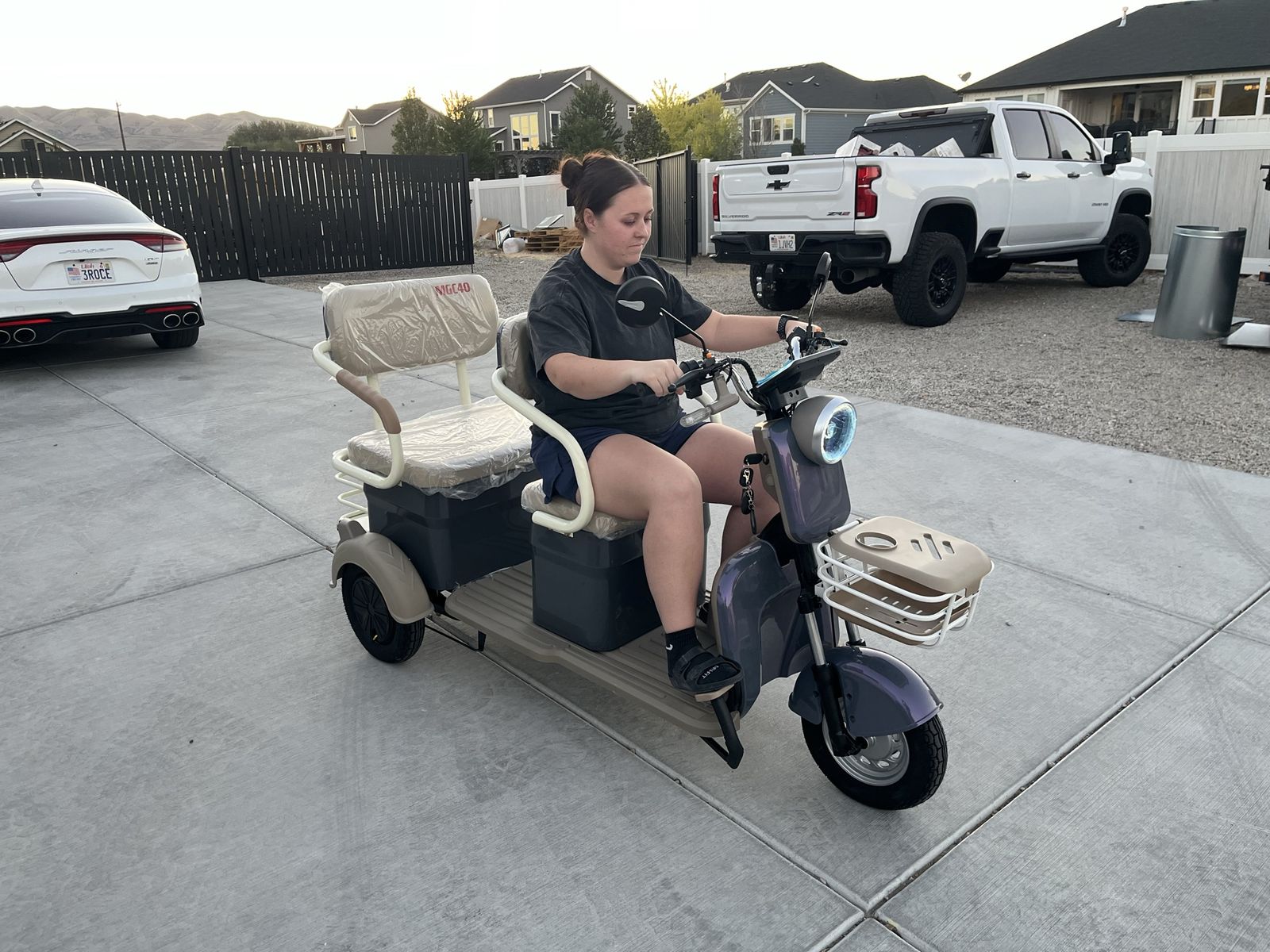 MG C40 60V Electric Mini Golf Cart / Neighborhood Cruiser - 25 MPH, 500 lbs Capacity