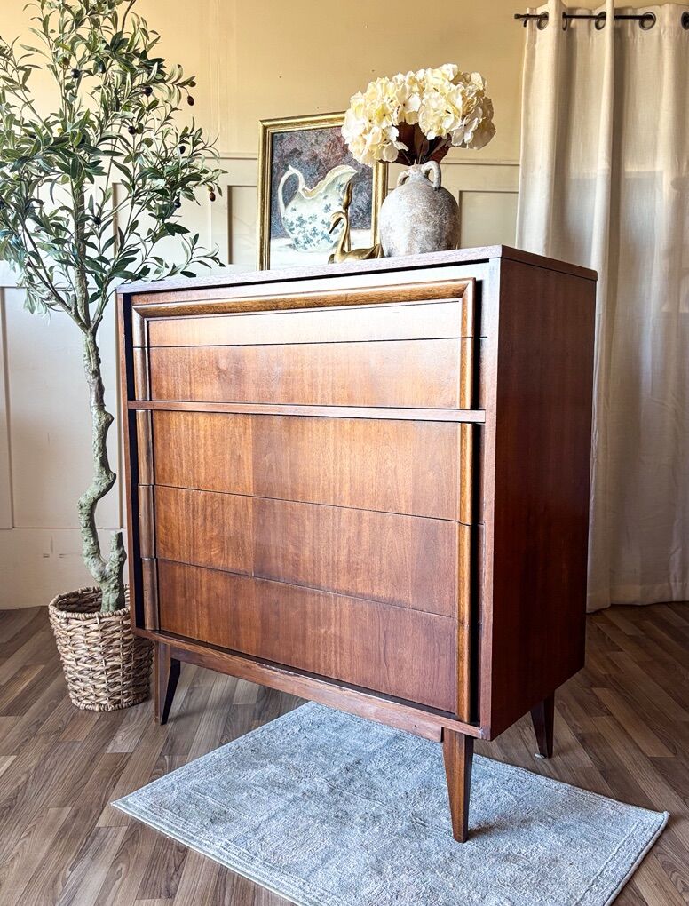 *FREE DELIVERY* Vintage MCM Walnut Tall Dresser