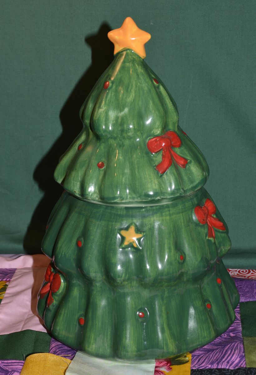 Vintage Ceramic Christmas Tree Container