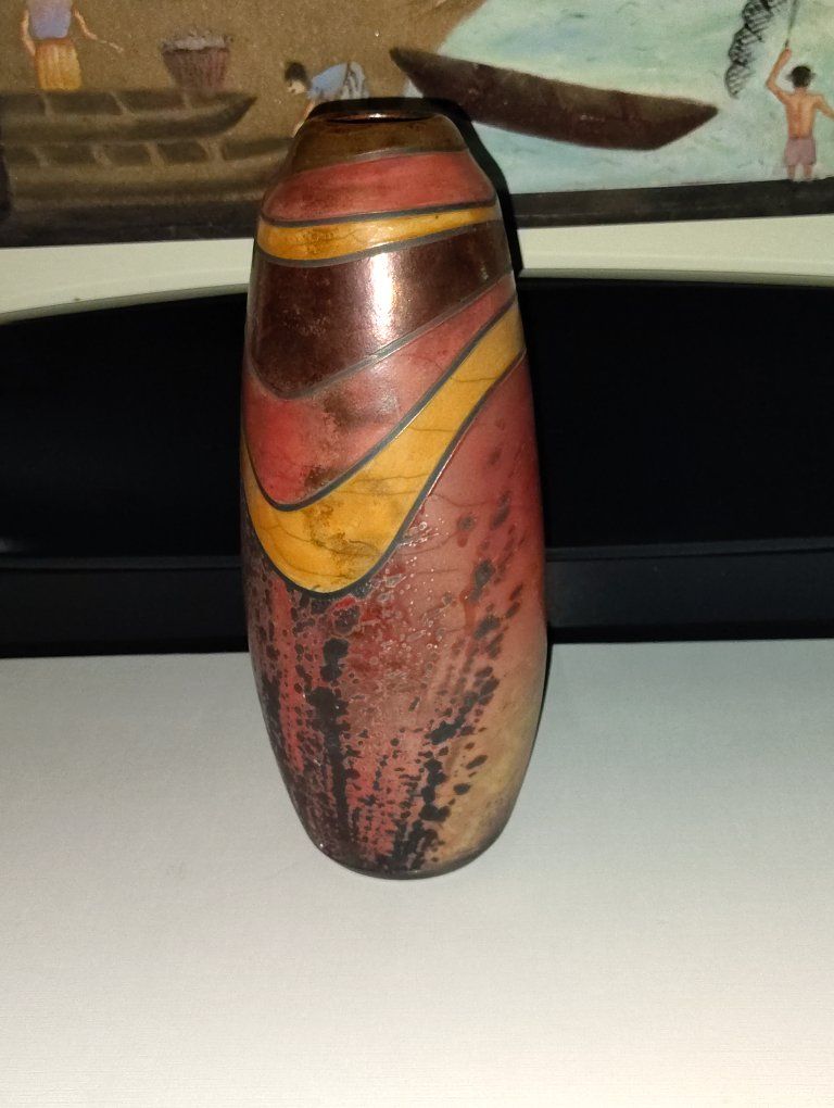 Large 15" Contemporary Studio Art Pottery Vase - Perfect Condition