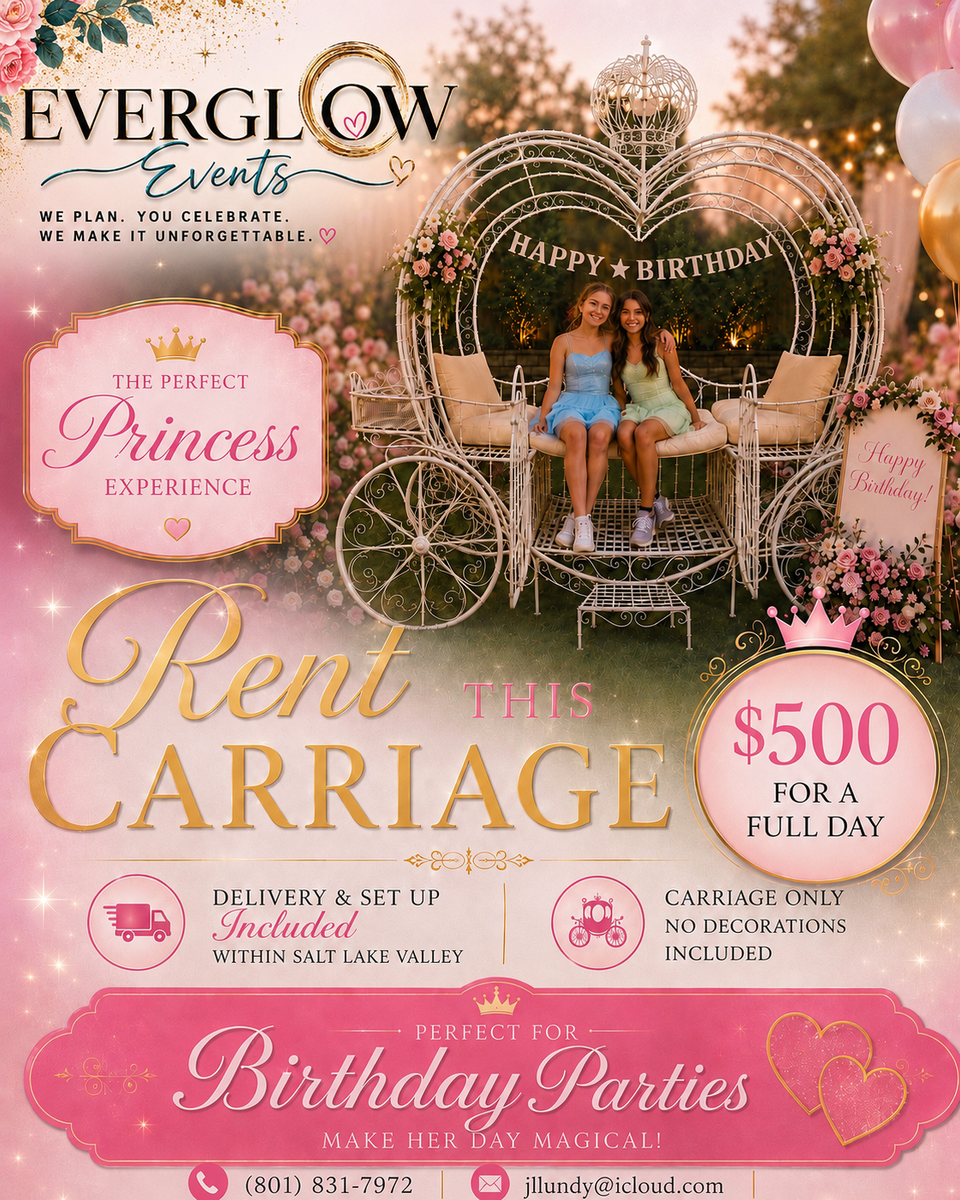 Heart Shaped Cinderella Carriage for rent