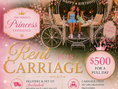Heart Shaped Cinderella Carriage for rent