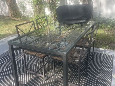 Patio Dining Set | Table + 4 Chairs – $75