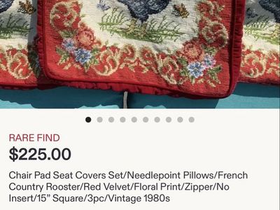 Rooster Pillow Cover needle Point