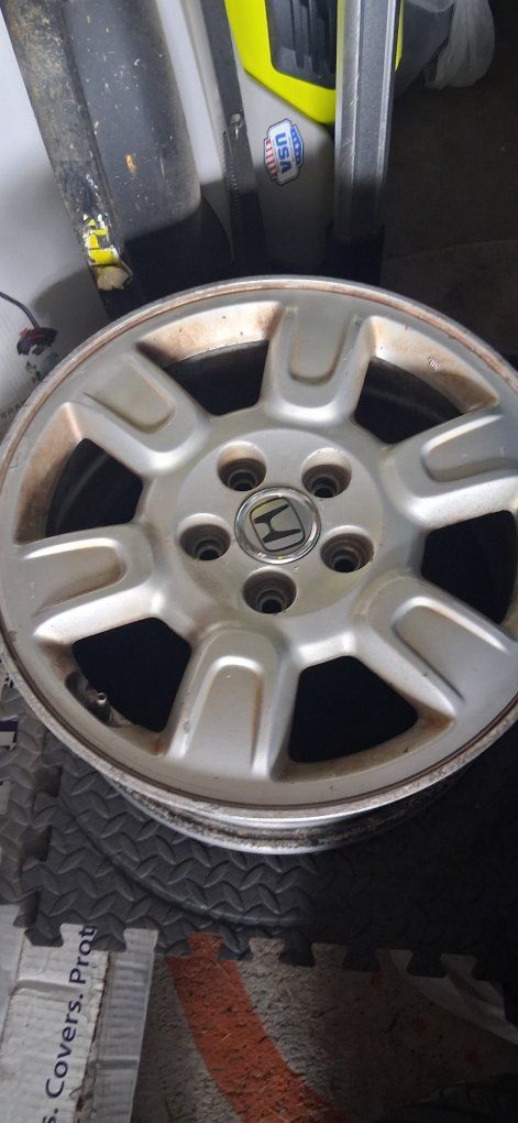 Honda Civic OEM 15" Silver 6-Spoke Aluminum Alloy Wheel Rim - Used