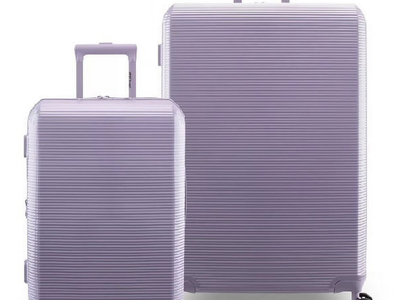 iFLYSmart Future Collection 2-Pce Antibacterial Travel Set Mauve Carryon, Checked bag