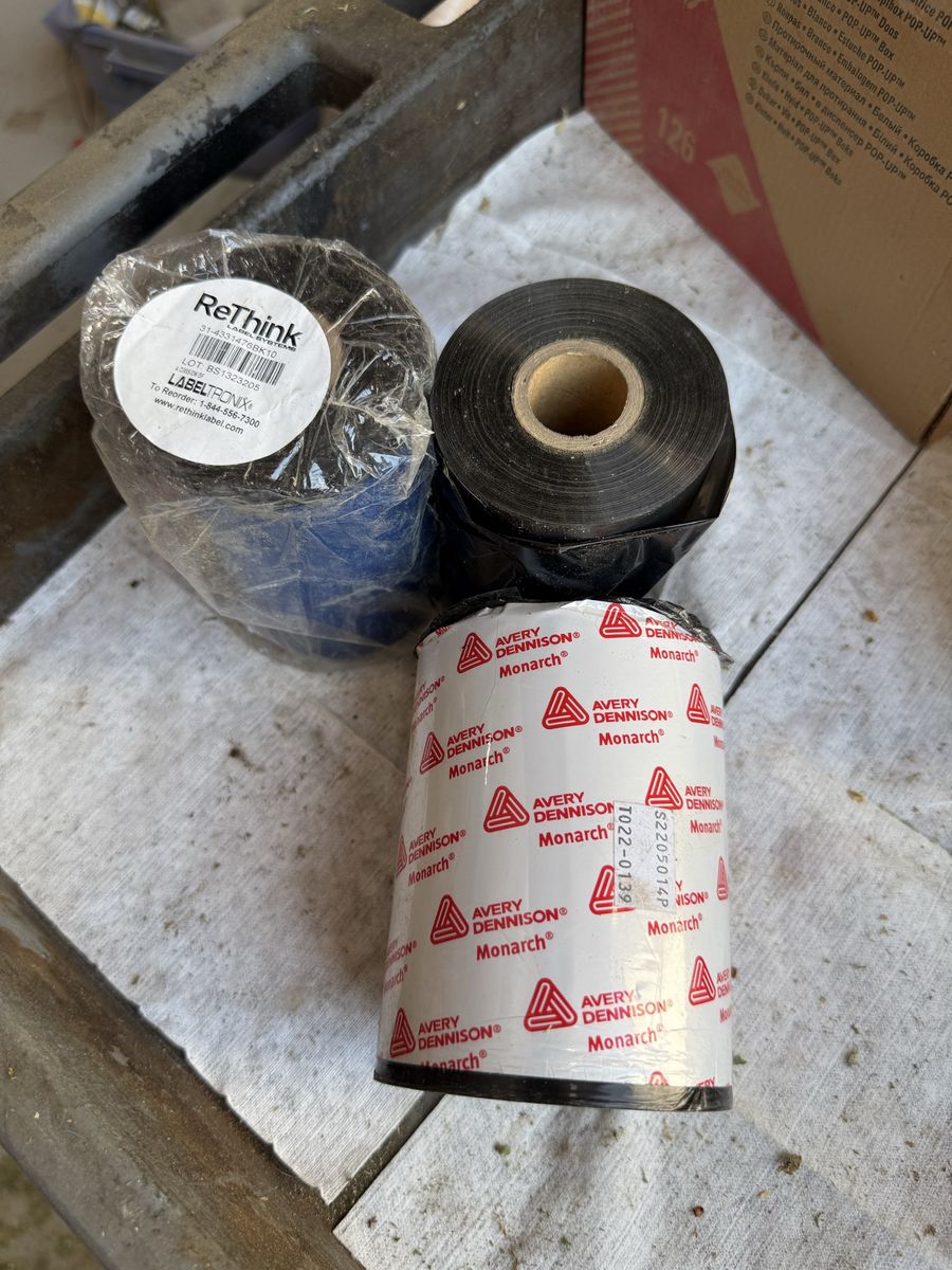 3 rolls of thermal ribbon