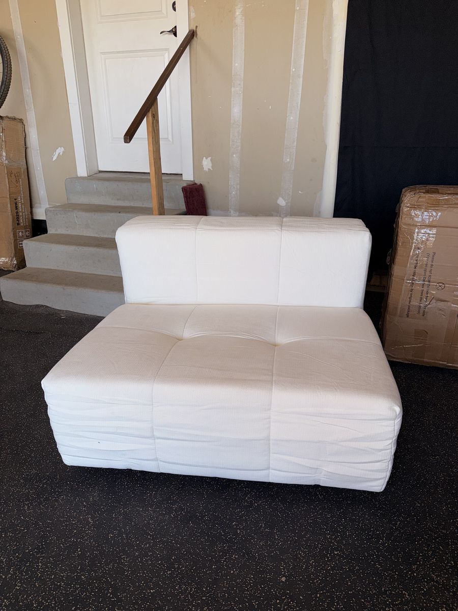 NEW Modern White Chair Linen Rectangle Modular