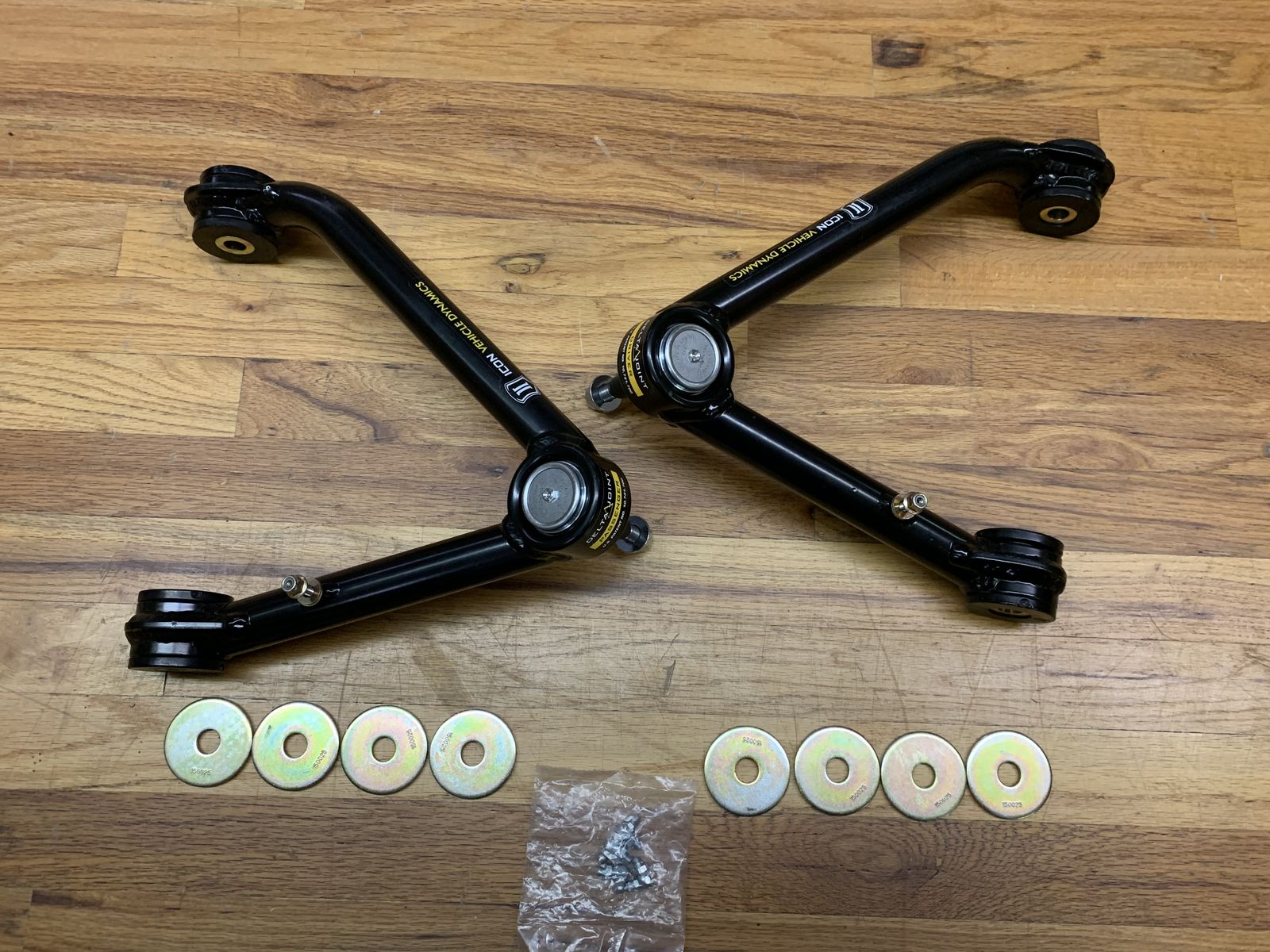 ICON Vehicle Dynamics Tubular Upper Control Arm Kit w/Delta Joint, Small Taper for 2007-2016 GMC & Chevrolet 1500 ICON 78600DJ