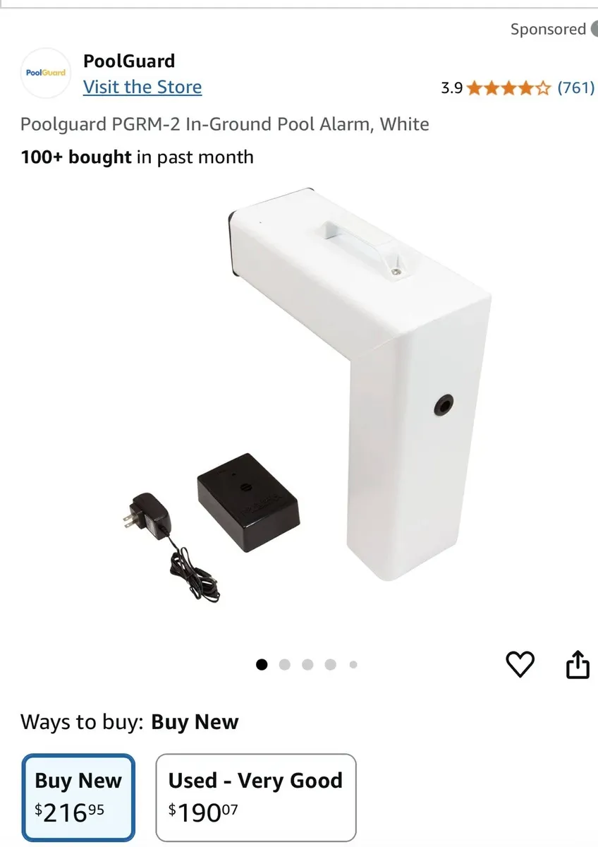 NEW, Poolguard Pool Alarm PGRM-2 Inground Swimming Pool Alarm