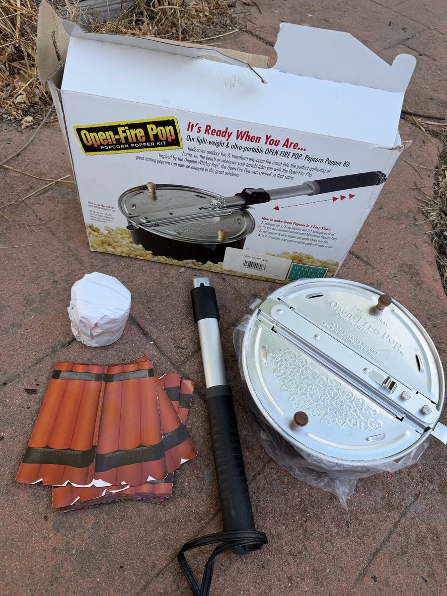 Wabash Valley Farms Open-Fire Pop Outdoor Popcorn Popper Kit