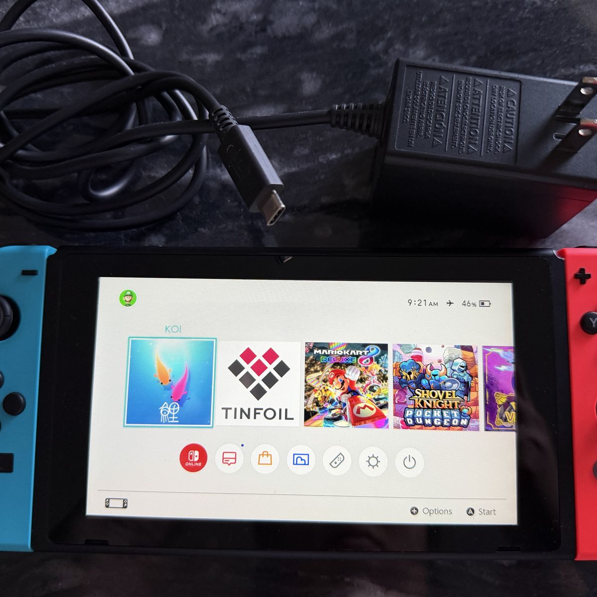 V1 Unpatched Nintendo Switch 512 SD Card + Charger