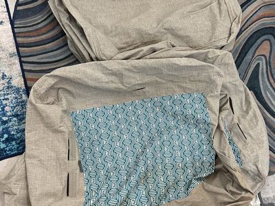 Lovesac Sactional Seat Cover Rained Chenille Beachwood