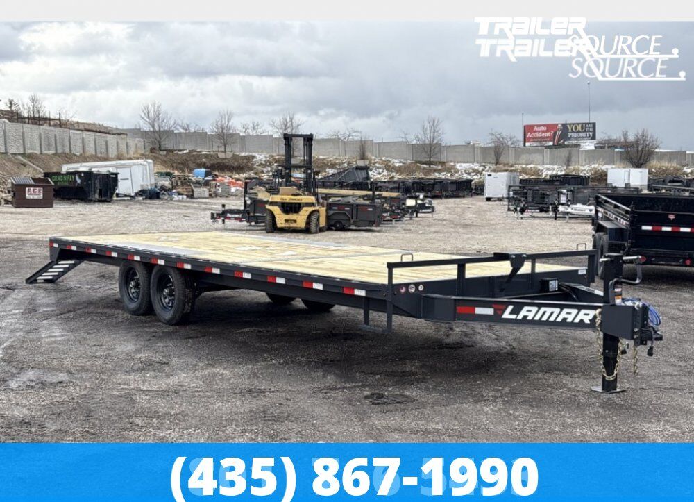 8.5x24 Lamar F8 Deckover Equipment Trailer - 14K GVWR -