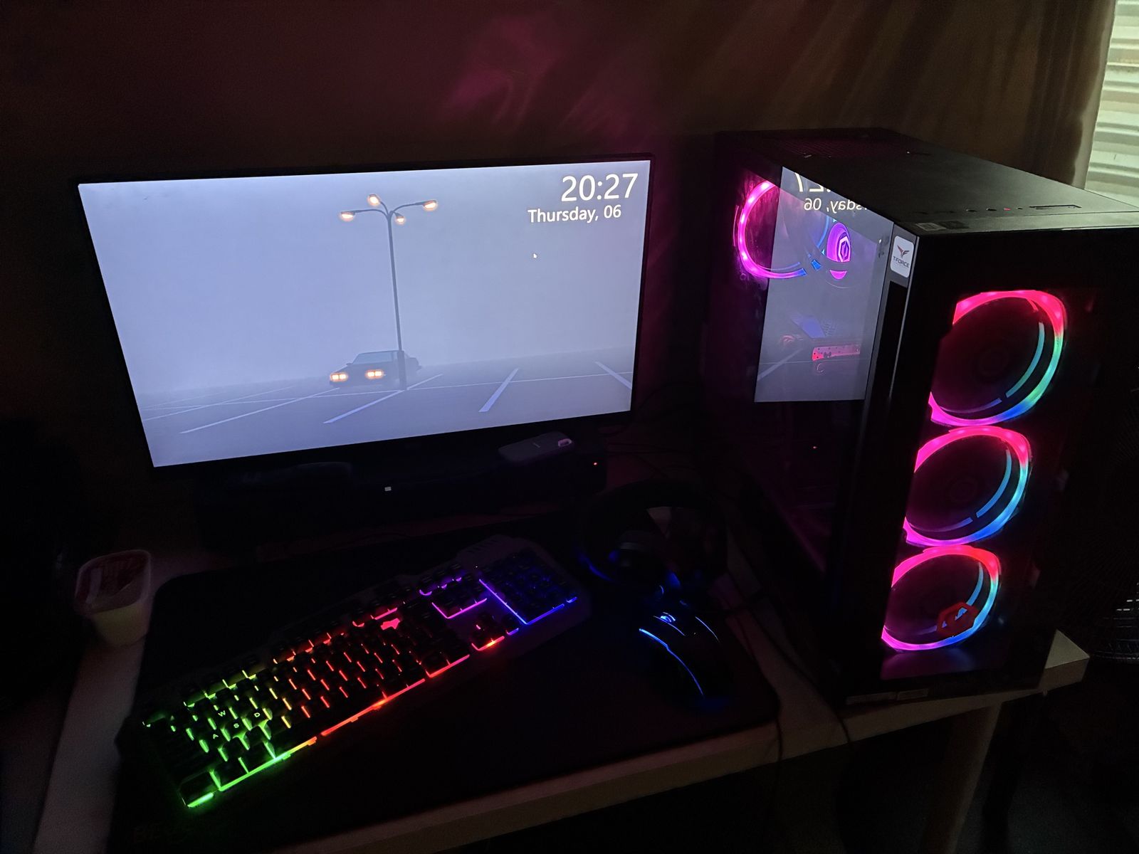 Custom RGB Gaming PC Tower with Tempered Glass & LED Fans