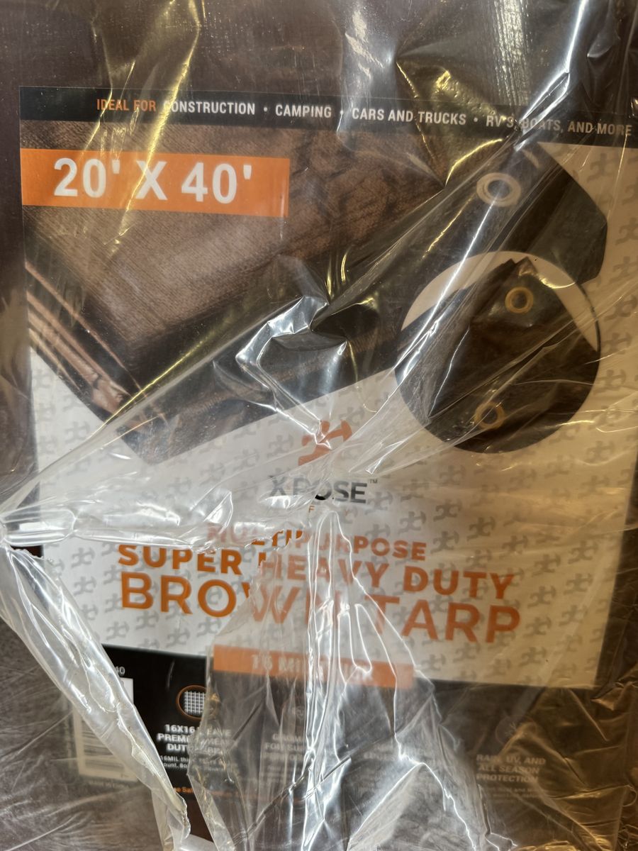 20'x40' New Heavy Duty Brown Tarp
