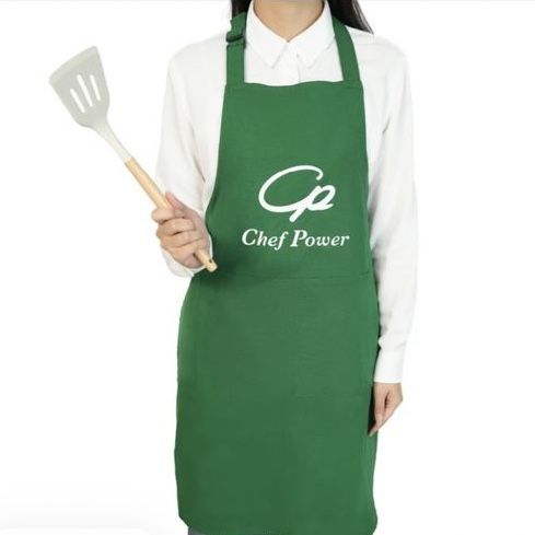 Chef Power Green Kitchen Apron Adjustable Neck Strap Front Pockets 