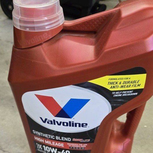 valvoline 10w40 synthetic blend high mileage. Sold vehicle that used this type