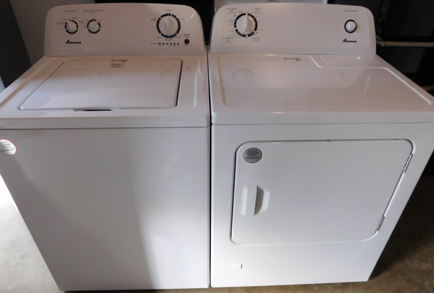 Amana Top Load Washer & Electric Dryer Set - White, Excellent Condition Delivery available