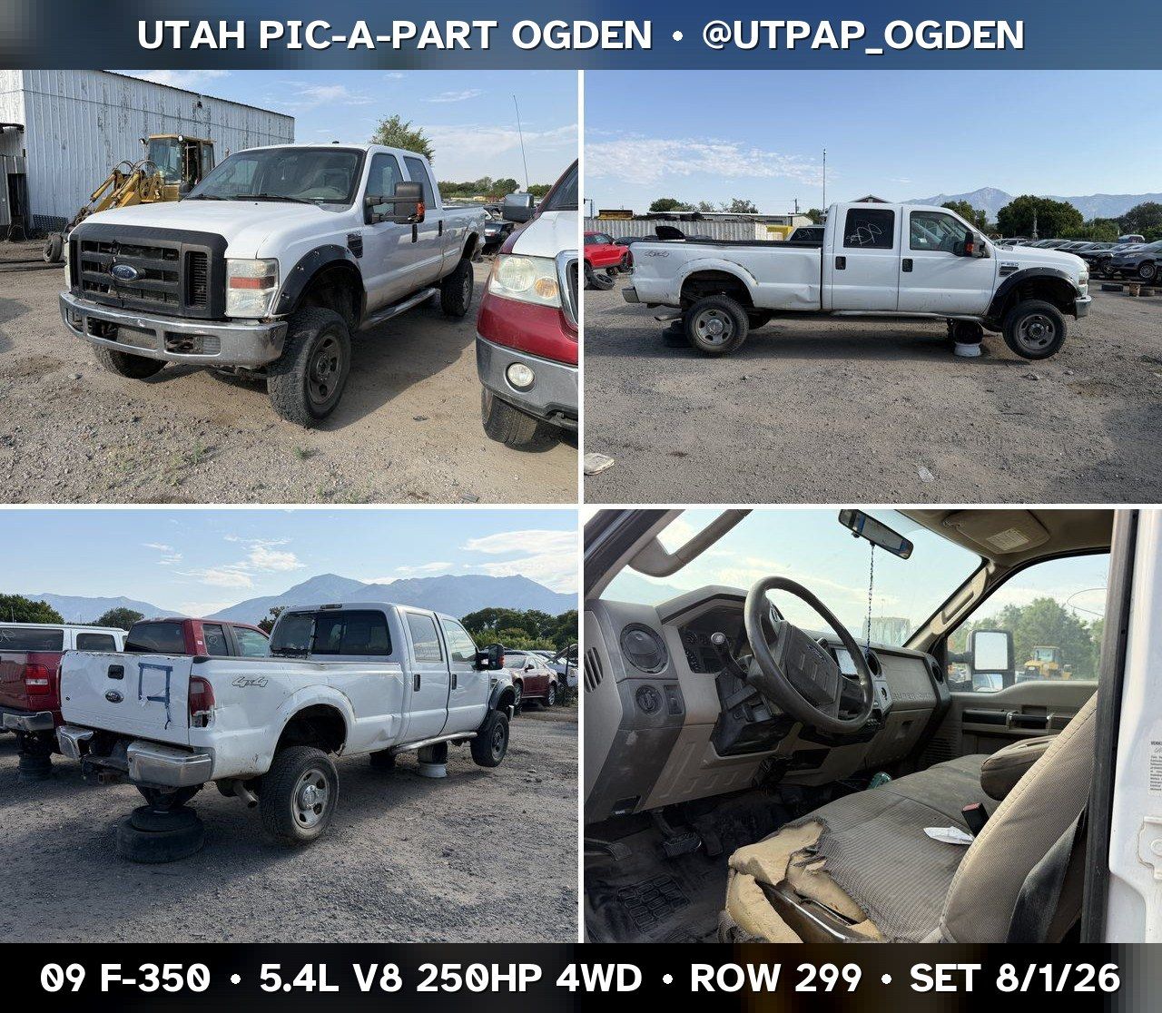 New Arrival - 2009 Ford F-350 Parts - UTPAP Ogden