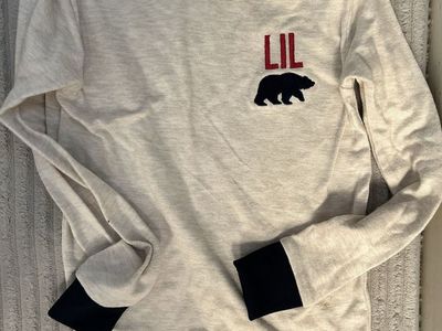 Dearfoams Kids 'Lil Bear' Long Sleeve Pajama Top, Size 5T, Polyester/Spandex Blend