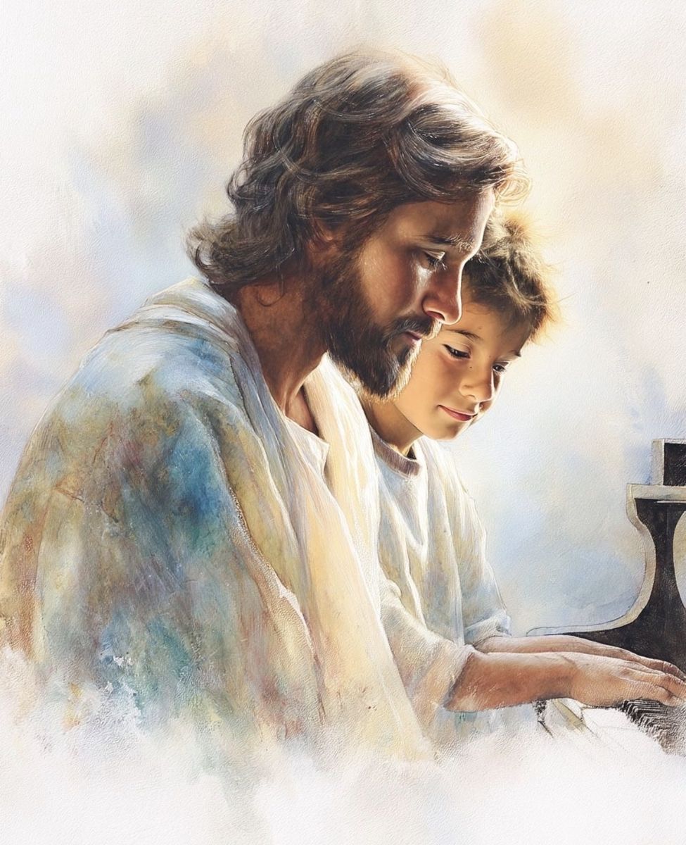 Beautiful Custom Portrait of Your Child w/ Christ