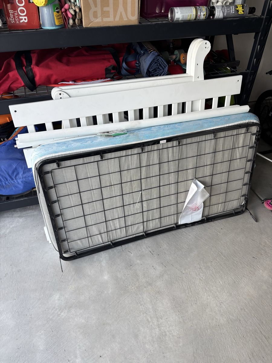 White baby crib