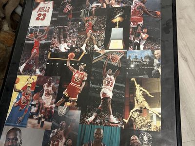 Michael Jordan "Through The Years" Chicago Bulls NBA Collage Framed Poster Memorabilia