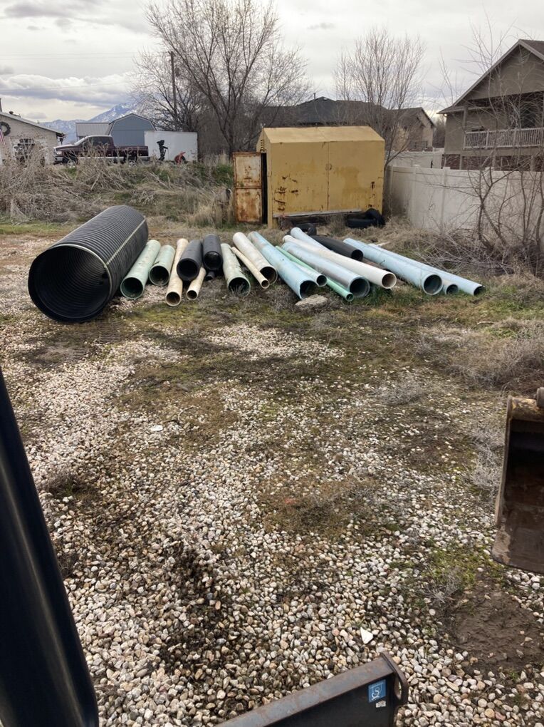 Assortment Of Plastic and HDPE Pipe