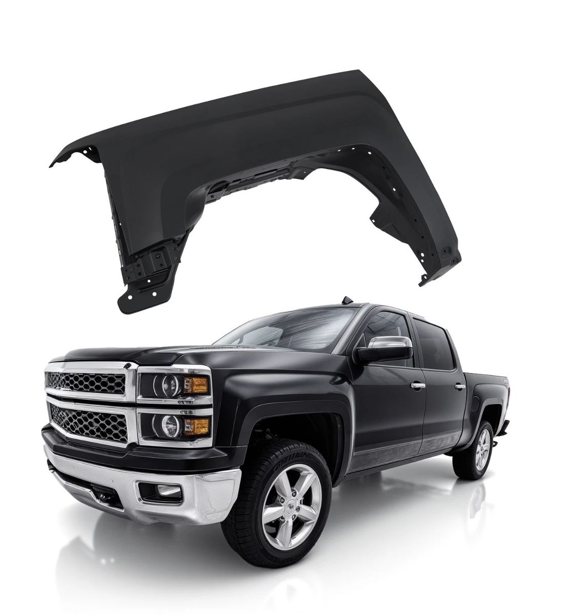 Fender For Chevrolet Silverado 1500 2014-2018 Front Driver Side LH Assembly