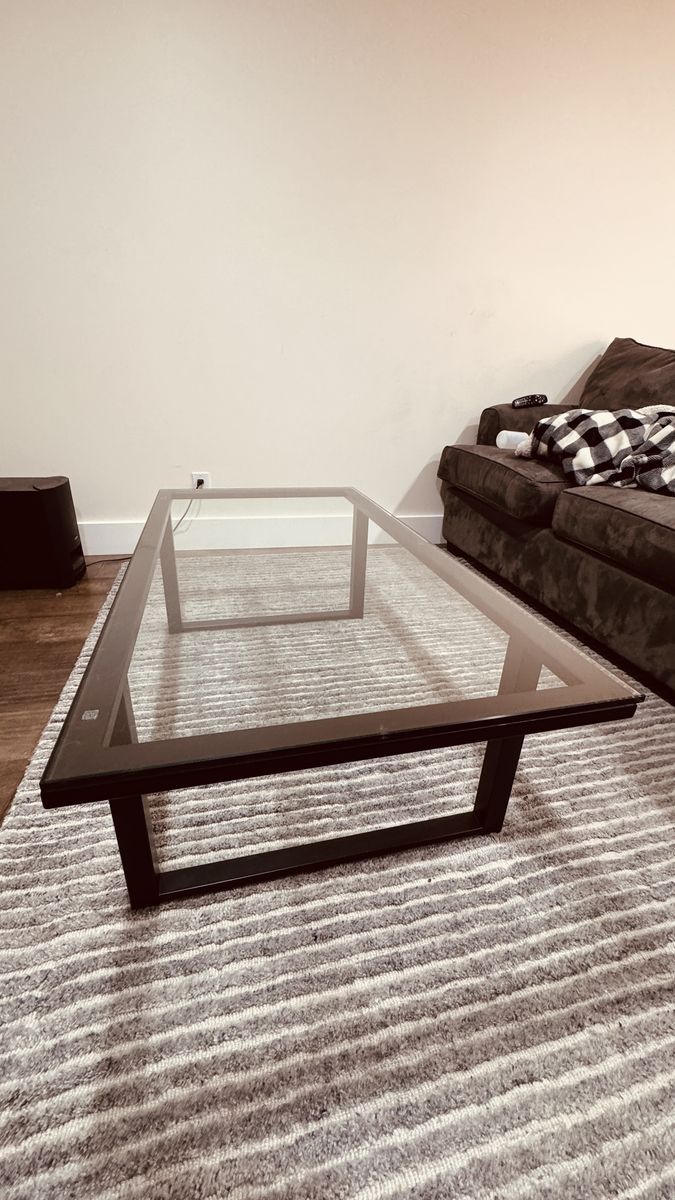 Glass Coffee Table Crate & Barrel Contemporary 