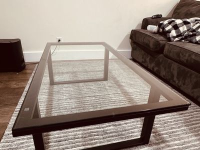 Glass Coffee Table Crate & Barrel Contemporary