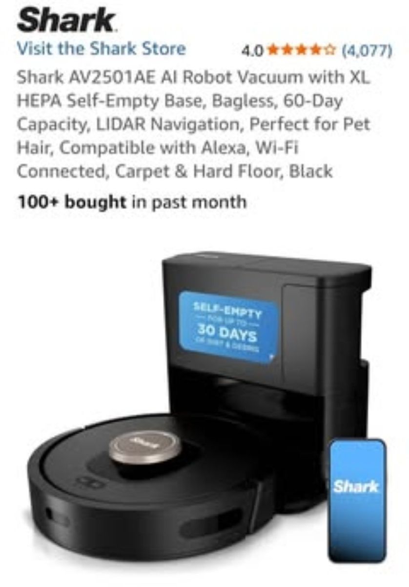 Shark AV2501AE AI Robot Vacuum