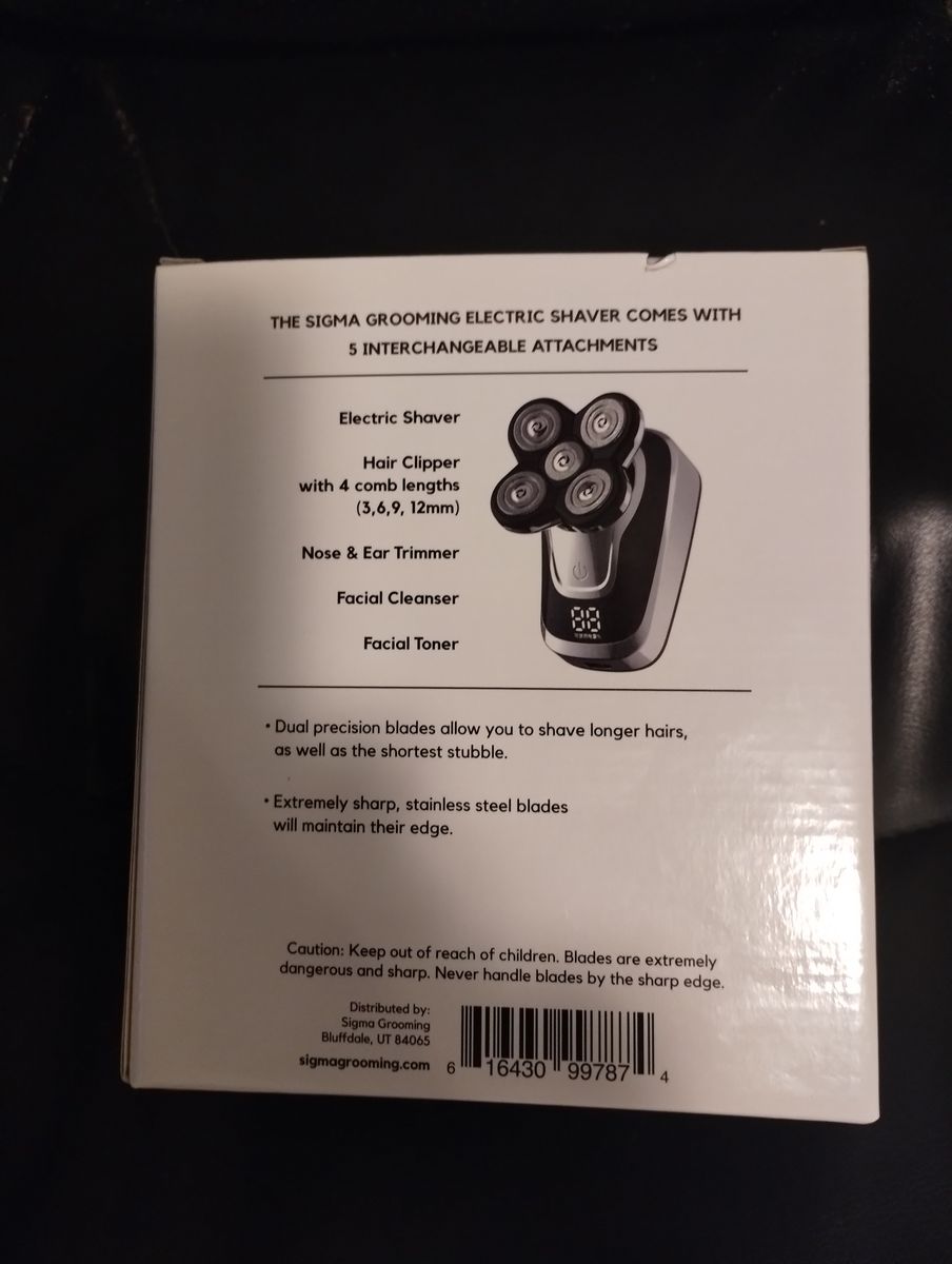 SIGMA GROOMING electric shaver comes with 5 interchangeable attachments