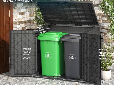 LHBcraft Outdoor Storage Cabinet 37 Cu Ft with Lockable Doors