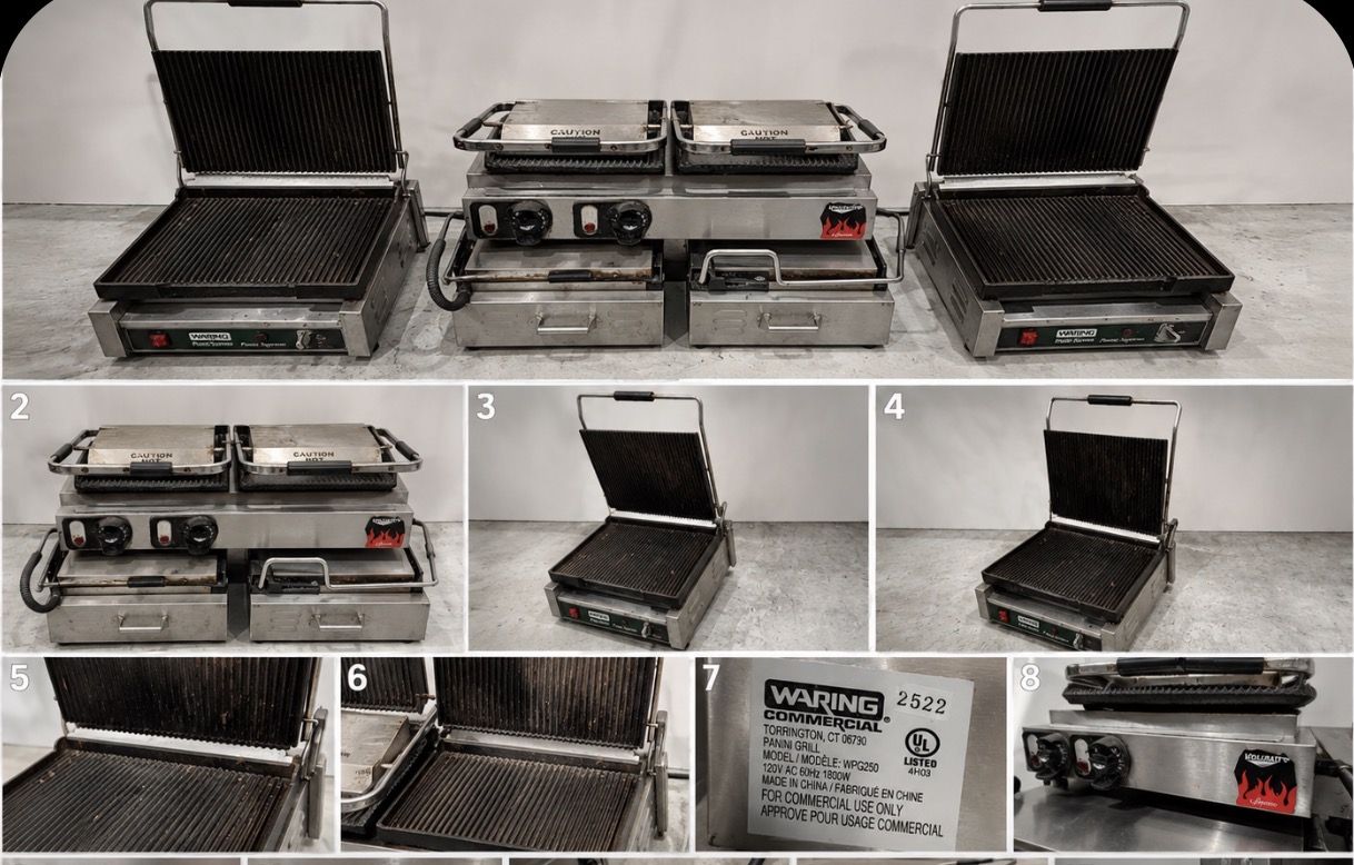 Commercial Restaurant Panini Presses – Waring & Vollrath