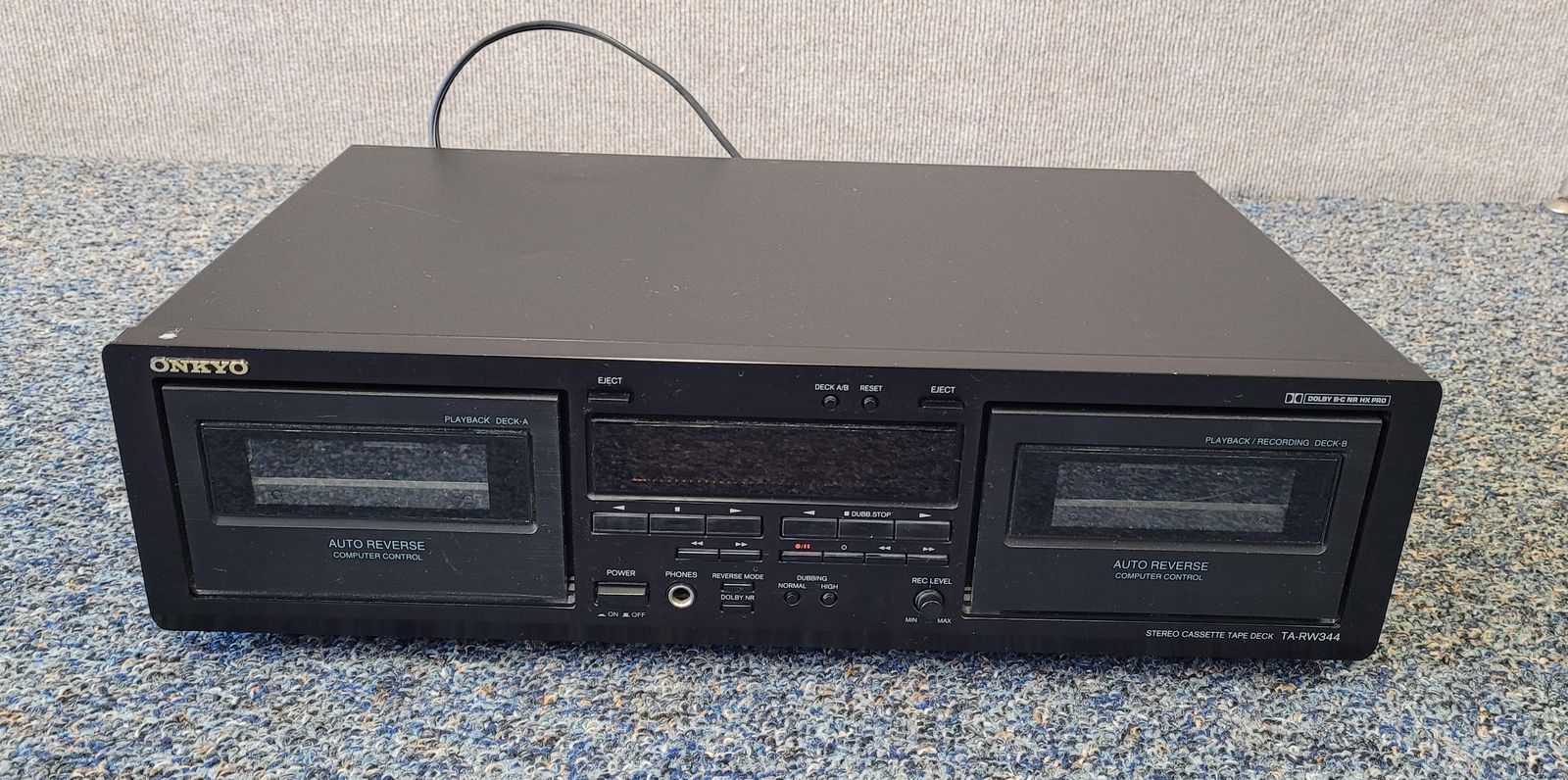 Onkyo Ta-rw344 Dual Stereo Cassette Tape Deck Player Recorder