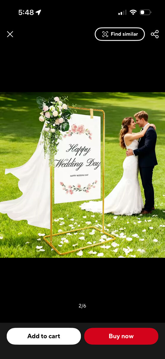 Elegant Wedding Welcome Sign Backdrop Rental