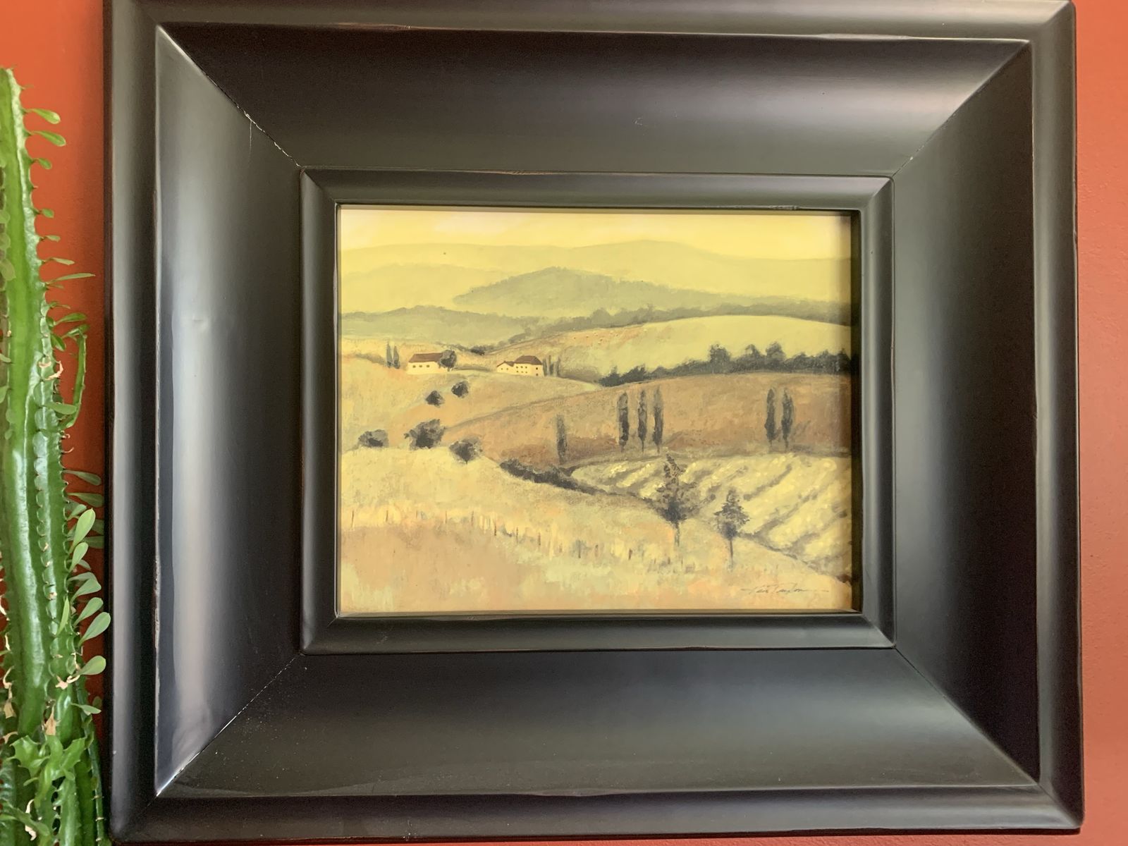 Framed Set Wall Art - Italian Landscape Scene with Hills & Trees