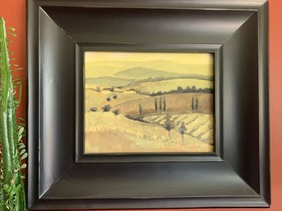 Framed Set Wall Art - Italian Landscape Scene with Hills & Trees